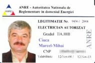 Electrician autorizat ANRE gradul IIA + IIIB
